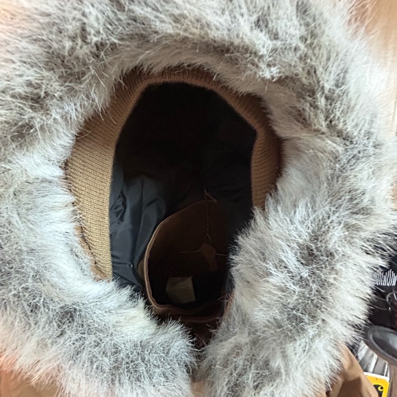 Vintage Carhartt Chore barn duck cloth coat with fur hood made in USA CQ196 - Picture 6 of 16